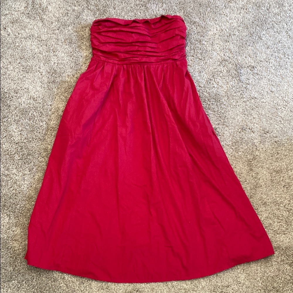 Abercrombie & Fitch Hot Pink Smocked Top Midi Dress